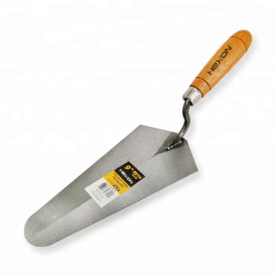 9 Inch Rust Protection Wood Handle Mn-steel Trapezoidal Bricklaying Trowel