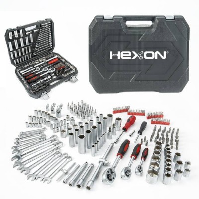 216pcs Carbon Steel Crv Tools Box Set Mechanic Hand Tool Kit Household Car Truck Vehicle Repair Hand Socket Tool Set